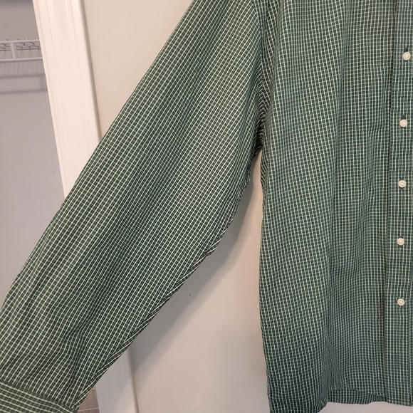 Mens Tommy Hilfiger Long Sleeve Button Down Shirt Green Sz Large - Picture 3 of 5